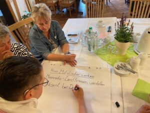 Die verschiedenen Ideen wurden später den Teilnehmerinnen vorgestellt und diskutiert.